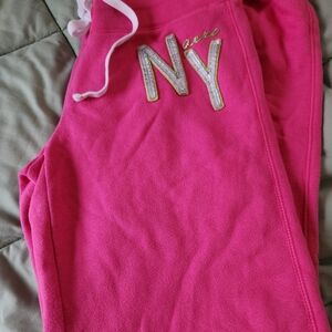 Aeropostale Kids Pink Joggers with NY Embroidery